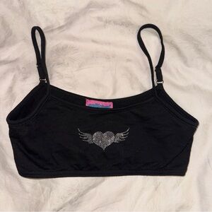 Edikted Adore Rhinestone Crop Top S